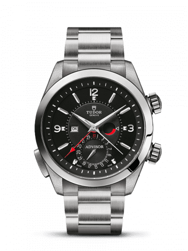 Tudor Heritage Advisor Stainless Steel / TItanium / Black / Bracelet 79620TN-0005