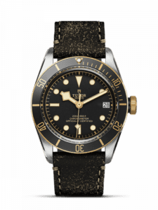 Tudor Heritage Black Bay Black S&G / Stainless Steel / Yellow Gold / Black / Strap 79733N-0001