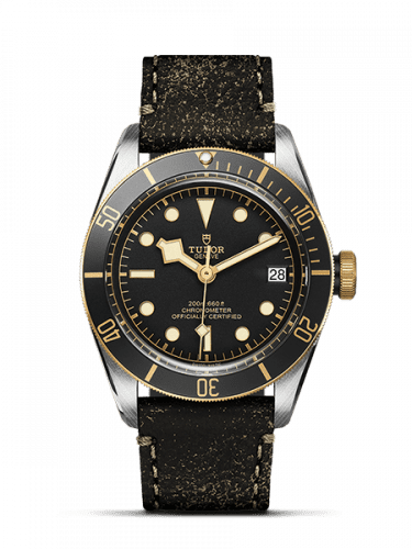 Tudor Heritage Black Bay Black S&G / Stainless Steel / Yellow Gold / Black / Strap 79733N-0001