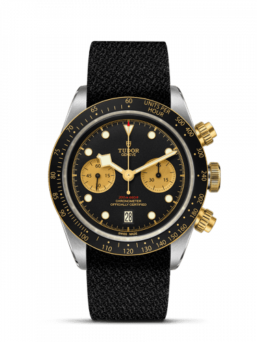 Tudor Heritage Black Bay Chronograph S&G / Black / Textile 79363N-0003
