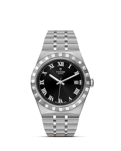 Tudor Royal Date 38 Stainless Steel / Black - Roman 28500-0003