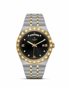 Tudor Royal Day-Date 41 Stainless Steel / Yellow Gold / Black - Diamond 28603-0005