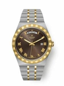 Tudor Royal Day-Date 41 Stainless Steel / Yellow Gold / Chocolate - Roman 28603-0007