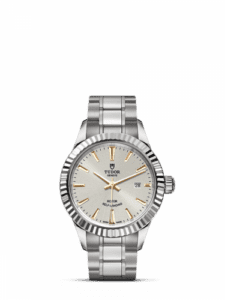 Tudor Style 28 Stainless Steel / Fluted / Silver / Bracelet 12110-0005