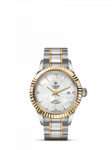 Tudor Style 28 Stainless Steel / Yellow Gold / Fluted / MOP-Diamond / Bracelet 12113-0017