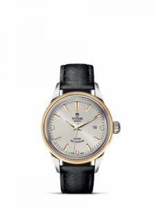 Tudor Style 28 Stainless Steel / Yellow Gold / Silver-Diamond / Strap 12103-0011