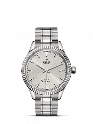 Tudor Style 34 Stainless Steel / Fluted / Silver / Bracelet 12310-0001