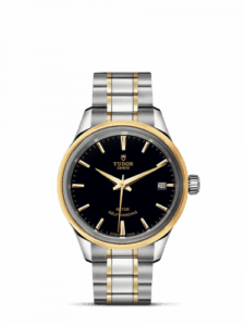 Tudor Style 34 Stainless Steel / Yellow Gold / Black / Bracelet 12303-0003