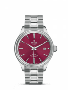 Tudor Style 38 Stainless Steel / Burgundy / Bracelet 12500-0011