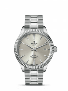 Tudor Style 38 Stainless Steel / Fluted / Silver / Bracelet 12510-0001