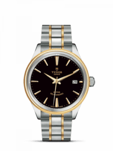 Tudor Style 38 Stainless Steel / Yellow Gold / Black / Bracelet 12503-0003