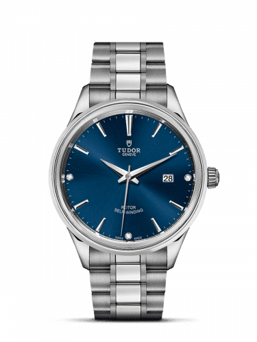Tudor Style 41 Stainless Steel / Blue-Diamond / Bracelet 12700-0013
