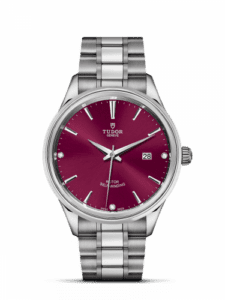 Tudor Style 41 Stainless Steel / Burgundy-Diamond / Bracelet 12700-0015