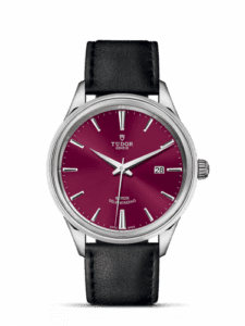 Tudor Style 41 Stainless Steel / Burgundy / Strap 12700-0012