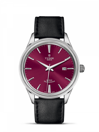 Tudor Style 41 Stainless Steel / Burgundy / Strap 12700-0012
