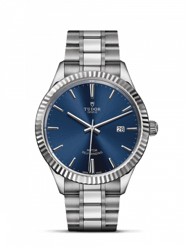 Tudor Style 41 Stainless Steel / Fluted / Blue / Bracelet 12710-0013