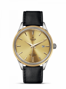 Tudor Style 41 Stainless Steel / Yellow Gold / Champagne / Strap 12703-0007