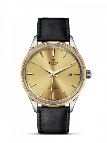 Tudor Style 41 Stainless Steel / Yellow Gold / Champagne / Strap 12703-0007