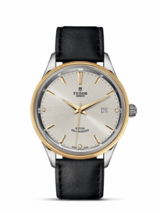 Tudor Style 41 Stainless Steel / Yellow Gold / Silver-Diamond / Strap 12703-0011