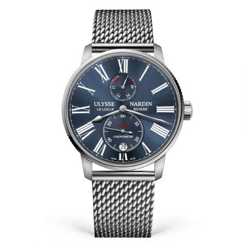 Ulysse Nardin Marine Torpilleur Stainless Steel / Blue / Mesh 1183-310-7MIL/43