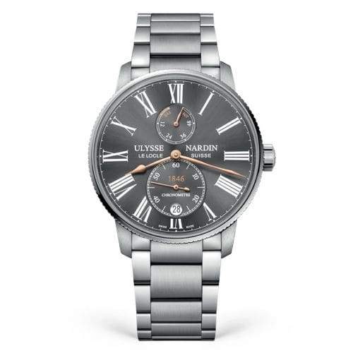 Ulysse Nardin Marine Torpilleur Stainless Steel / Grey / Bracelet 1183-310-7M/42-BQ