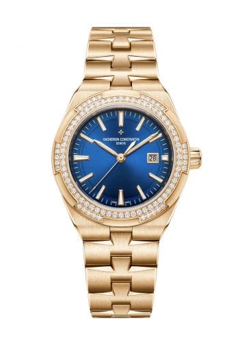 Vacheron Constantin Overseas Automatic 35 Pink Gold - Diamond / Blue / Bracelet 4605V/200R-B978