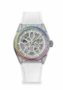 Zenith Defy Classic Titanium / Rainbow / Skeleton / Alligator 32.9002.670/71.R583