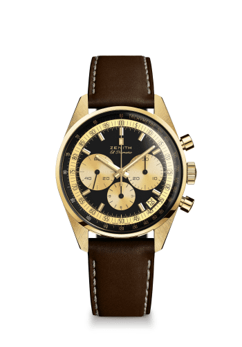 Zenith El Primero A386 Revival Yellow Gold / Black / Phillips 30.P386.400/27.C841