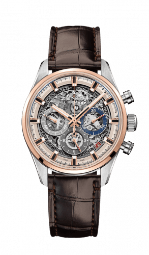 Zenith El Primero Chronomaster Full Open 38 Stainless Steel / Rose Gold / Alligator 51.2151.400/78.C810