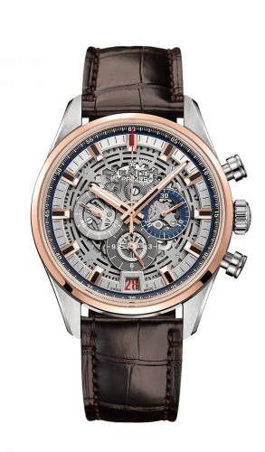 Zenith El Primero Chronomaster Full Open 42 Stainless Steel / Rose Gold / Strap / Alligator 51.2081.400/78.C810