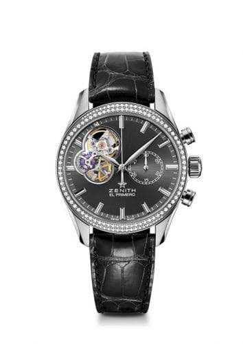 Zenith El Primero Chronomaster Lady 38 Stainless Steel / Diamond / Slate / Alligator 16.2150.4062/91.C760