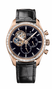 Zenith El Primero Chronomaster Open Rose Gold / Diamond / Black / Alligator 22.2080.4061/21.C496