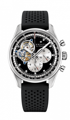 Zenith El Primero Chronomaster Open Stainless Steel / Black / Rubber 03.2042.4061/21.R576
