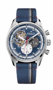 Zenith El Primero Chronomaster Open Stainless Steel / Blue 1969 / Fabric 03.2040.4061/52.C802