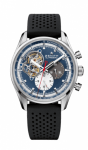 Zenith El Primero Chronomaster Open Stainless Steel / Blue 1969 / Rubber 03.2040.4061/52.R576