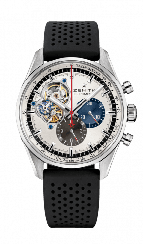 Zenith El Primero Chronomaster Open Stainless Steel / Silver 1969 / Rubber 03.2040.4061/69.R576