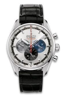 Zenith El Primero Striking 10th Stainless Steel / Silver / Alligator 03.2041.4052/69.C496