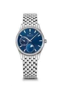 Zenith Elite Ultra Thin Lady Moonphase Blue / Diamond / Bracelet 16.2310.692/51.M2310