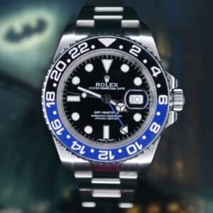 2016 Rolex GMT-Master II "Batman" Black Dial Stainless Steel Blue/Black Ceramic Bezel Oyster Bracelet 40mm w/ PROTECTIVE STICKERS COMPLETE SET EXCELLENT CONDITION 116710BLNR