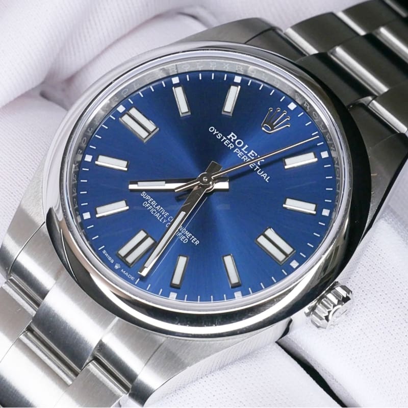 NEW UNWORN 2024 Rolex Oyster Perpetual 41 Blue Sunburst Dial