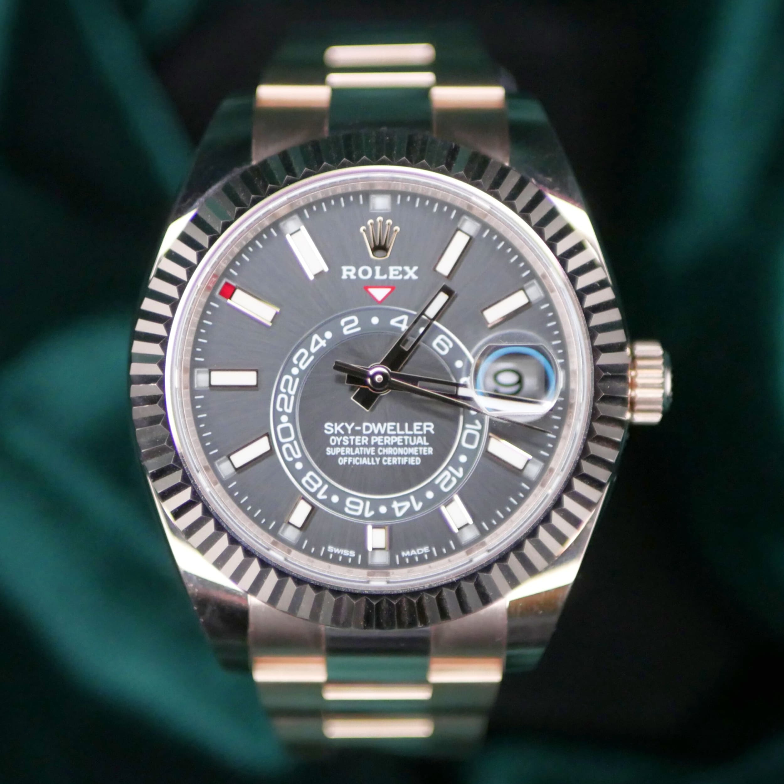 Rolex Sky-Dweller 42mm Rhodium Dial Rose Gold MINT CONDITION