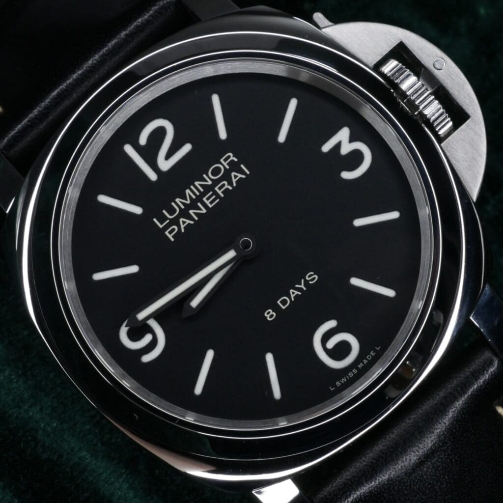 Panerai Luminor Base 8 Days 44mm Black Dial Stainless Steel FULL SET MINT CONDITION PAM00560