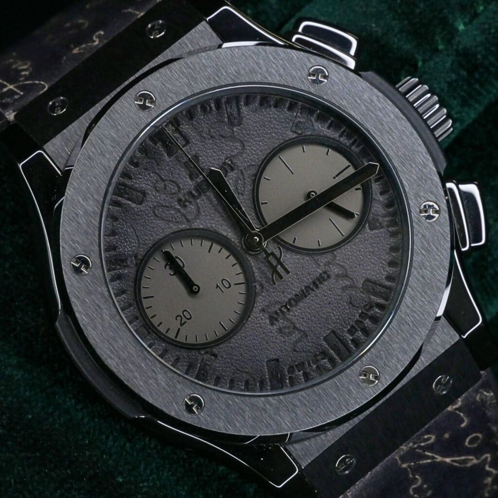 Hublot Classic Fusion Berluti Scritto 45MM Black Ceramic FULL SET MINT CONDITION 521.CM.0500.VR.BER17