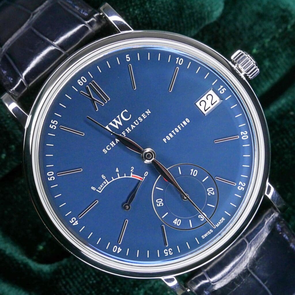 IWC Portofino Eight Days 45mm Blue Dial Stainless Steel Case MINT COMPLETE SET IW510106