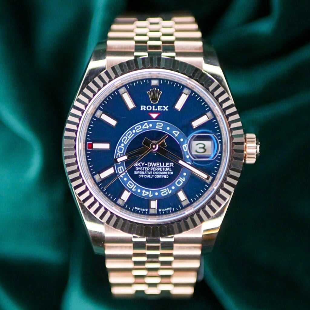 NEW UNWORN 2024 Rolex Sky-Dweller Jubilee 42MM Blue 18k Everose Gold FULL SET 336935