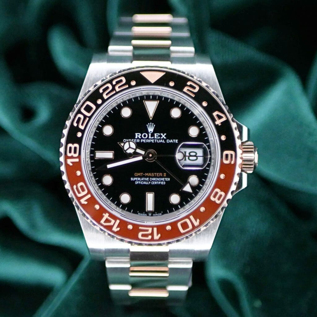 2024 Rolex GMT-Master II "Root Beer" 40mm Black/Brown Two-Tone Rose Gold Stainless Steel COMPLETE SET MINT CONDITION 126711CHNR