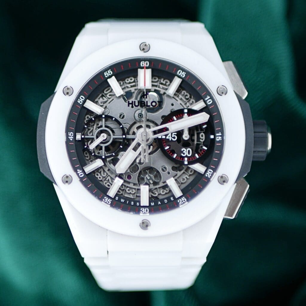 Hublot Big Bang Integrated 42MM Skeleton Dial White Ceramic COMPLETE SET MINT CONDITION 451.HX.1123.HX