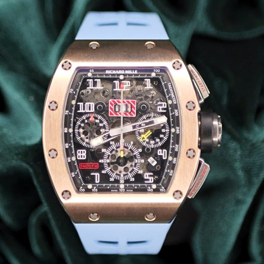 Richard Mille RM011 Felipe Massa 50MM Skeleton Dial Rose Gold Titanium COMPLETE SET MINT CONDITION