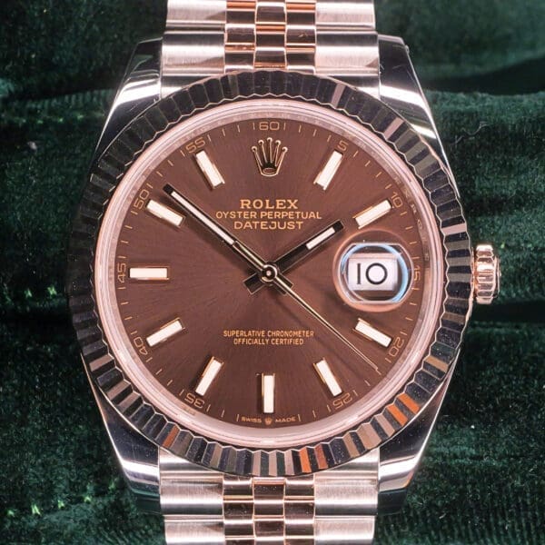 Mocha様 MINT COMPLETE SET Rolex Datejust 41 Chocolate Brown Dial Two Tone