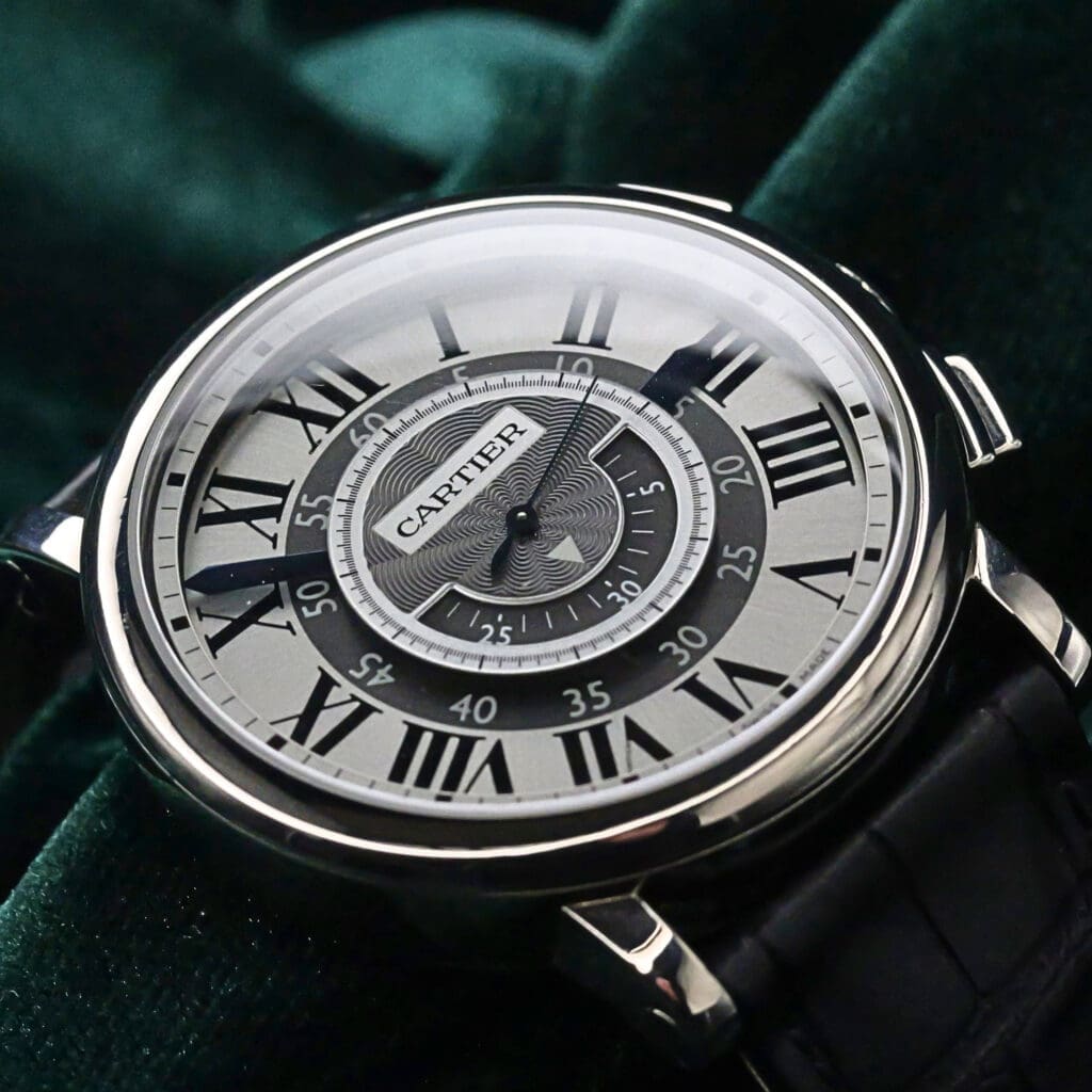 Cartier Rotonde De Cartier Central Chronograph 18K White Gold Bezel 42mm COMPLETE SET MINT CONDITION W1556051